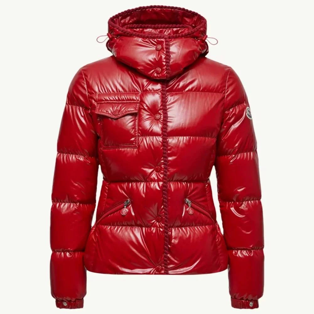 Glareins Braided Trim Hooded Short Down Jacket - Picture 1 of 10